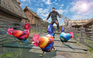 Kung fu Rooster Run Chicken 3D - Screenshot 1