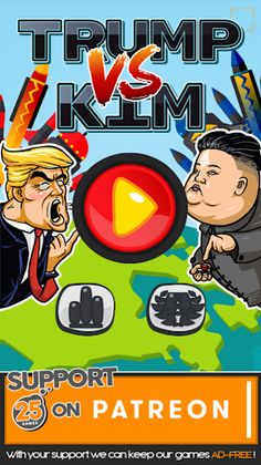 Trump vs Kim - the big red but - Screenshot 1