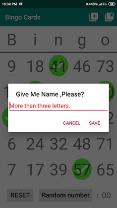 Bingo Card - Screenshot 3