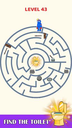 Rainbow Maze Escape Toilet - Screenshot 1