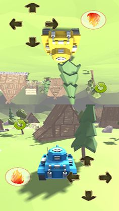 TWO PLAYER TANK WARS GAME 3D - - Screenshot 1