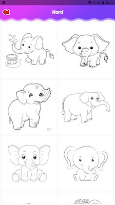 Cute Elephant Coloring Pages - Screenshot 3