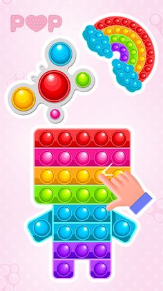 Glitter Pop It Coloring Game - Screenshot 3