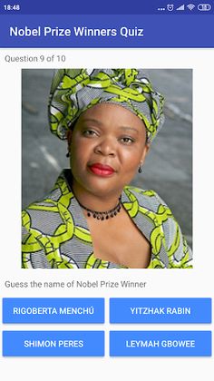 Nobel Prize Winners Quiz - Screenshot 1