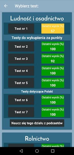 Testy maturalne z geografii - Screenshot 2