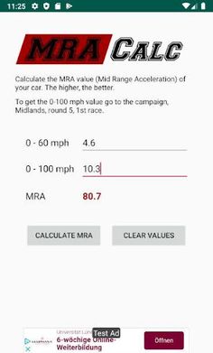 MRA Calc - Screenshot 2