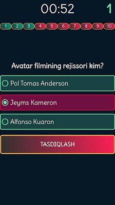 Viktorina Uz - Test savollari - Screenshot 4