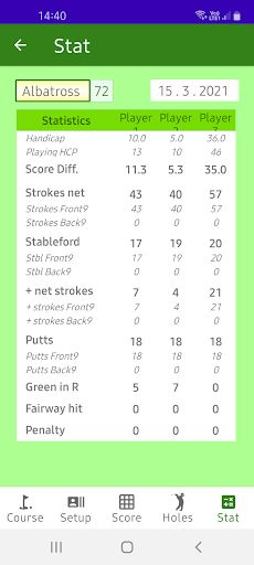 Golf Scorecard - Screenshot 4