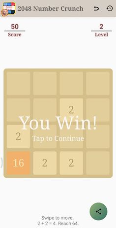 2048 Number Crunch - Screenshot 2