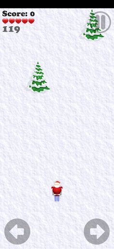 Ride on skis and collect gifts - Screenshot 2