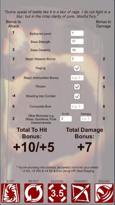 Barbarian Calculator - Screenshot 3