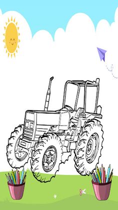 Tractor coloring book malen - Screenshot 3