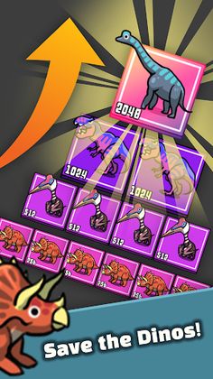 Dino vs Meteor 2048 - Screenshot 2