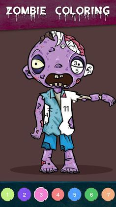 Zombie Coloring - Color by Num - Screenshot 2