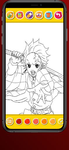 Tanjiro Demon Slayer Coloring - Screenshot 4