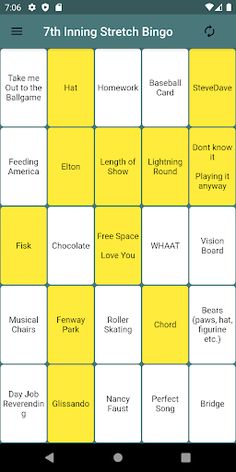 7th Inning Stretch Bingo - Screenshot 2
