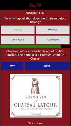 French Wines Quiz by Vins/20 - Screenshot 2