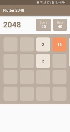 Flutter2048 - Screenshot 1