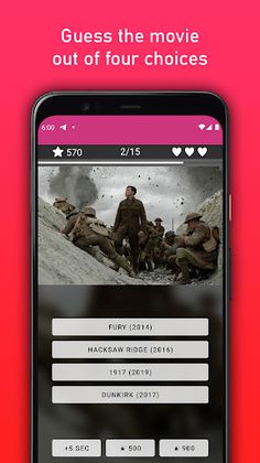 Moviequiz - Guess the movie - Screenshot 1