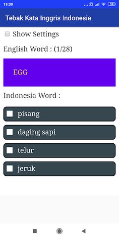 Tebak Kata Inggris Indonesia - Screenshot 2