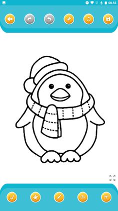 Cartoon penguin Coloring - Screenshot 3