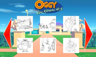 Super Oggy Coloring game - Screenshot 1