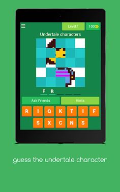 guess the undertale character - Screenshot 1