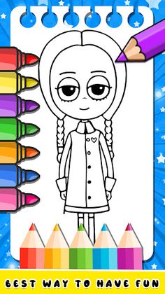 Wednesday Addams 2 Coloring - Screenshot 4
