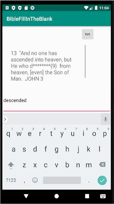 BibleFillInTheBlank - Screenshot 3