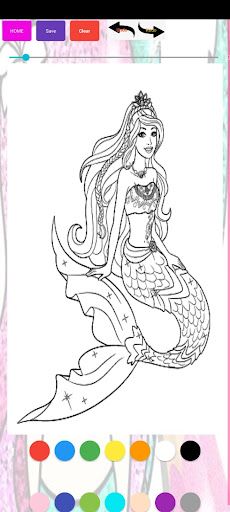 Mermaids Paint Cards Coloring - Screenshot 4