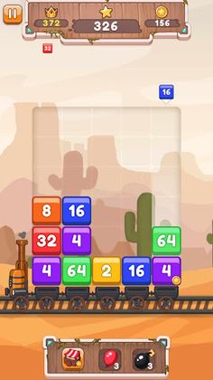 Train 2048 game - Screenshot 2
