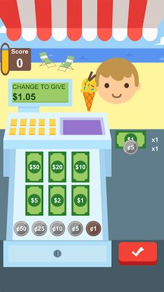 Crazy Cashier: Money learning, - Screenshot 2