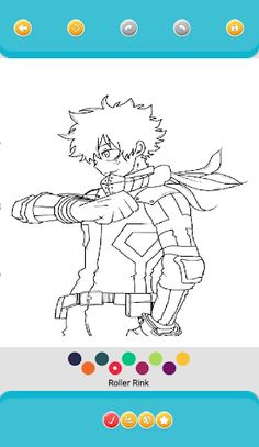 Midoria Izuku Deku Coloring - Screenshot 3