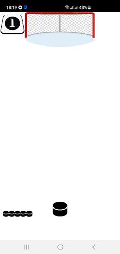 Hockey puck goalie game app - Screenshot 1