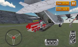 Firefighter Car Transporter 3D - Screenshot 1