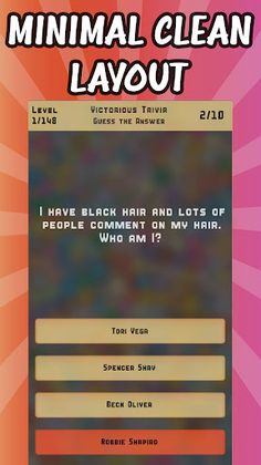 Victorious Trivia Quiz - Screenshot 2