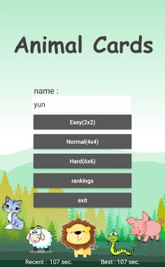 Animal Cards - Test your memor - Screenshot 2