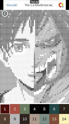 Titan Eren Pixel Art - Screenshot 2