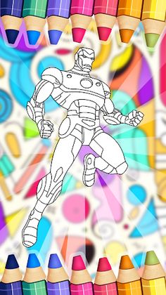 Super Hero Coloring book - Screenshot 2