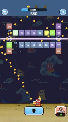 Larva Bricks Breaker - Screenshot 1