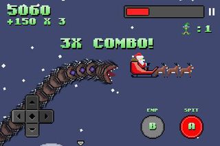 Super Mega Worm Vs Santa Saga - Screenshot 3