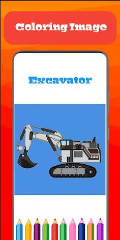 Excavator Coloring Game - Screenshot 1