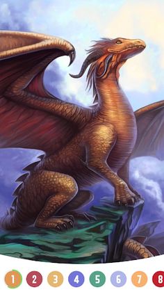 Dragon Color by Number Game - Screenshot 4