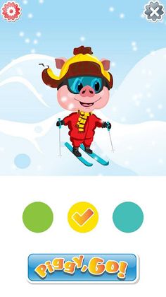 Piggy, Go! Ski race - Screenshot 2