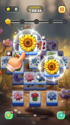 Fairy Flowers Match: Tile Game - Screenshot 1