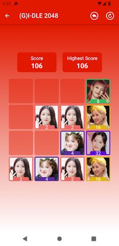 (G)I-DLE 2048 Game - Screenshot 3