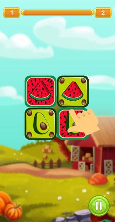 Funny fruit puzzles - Screenshot 1