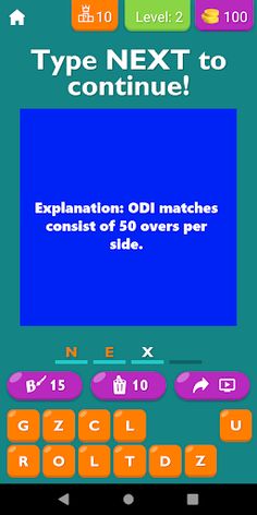 Cricket General Knowledge App - Screenshot 3
