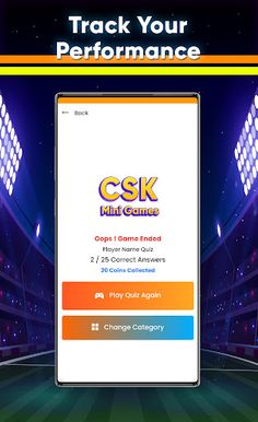 CSK 2021 Mini games - Quiz Gam - Screenshot 2
