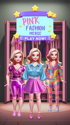 Pink Fashion Merge - Screenshot 1